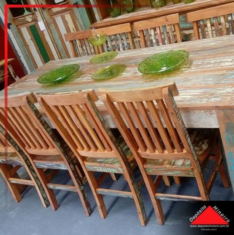 Mesas de Jantar de Madeira Rústica Preços Parque do Chaves - Mesas de Madeira de Demolição Redonda Rústica