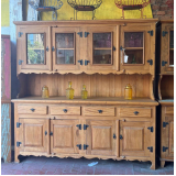 armario rústico de madeira para cozinha Vila Romana
