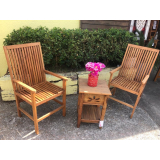 cadeira de madeira rústica peroba rosa Jardim São Luiz