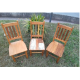 cadeira para mesa rústica de madeira valor Itaquera
