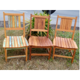comprar mesa e cadeira rústica de madeira Santa Isabel