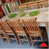 mesa rústica de madeira maciça preço Franco da Rocha